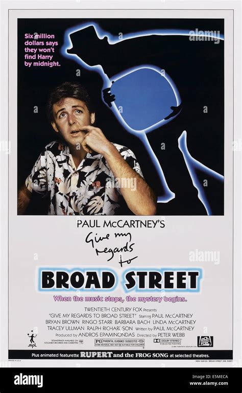 Give My Regards to Broad Street (1984) film online,Peter Webb,Paul McCartney,John Burgess,Bryan Brown,Philip Jackson